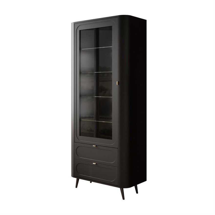 Verglaste Vitrine SHADOW II mit Regalen