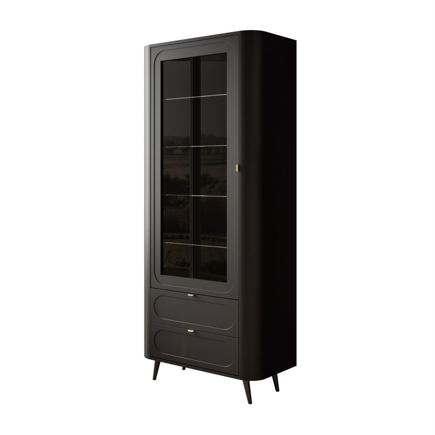 Verglaste Vitrine SHADOW II mit Regalen