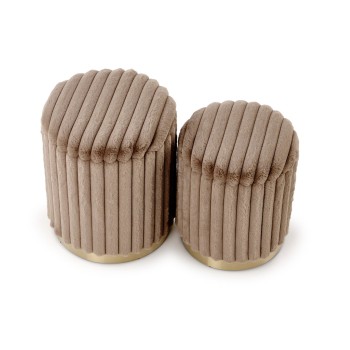 Set gepolsterte Hocker AUREA