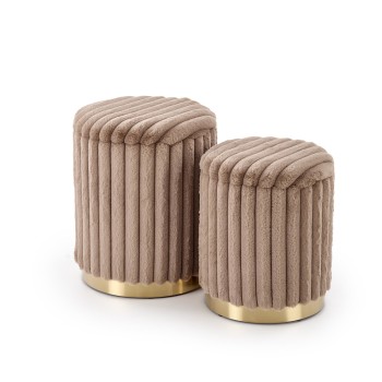 Set gepolsterte Hocker AUREA