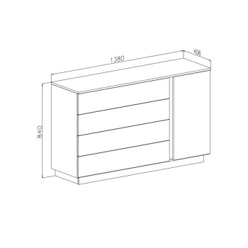 Komoda LINA II Weiß hochglanz Komoda LINA II Weiß hochglanz