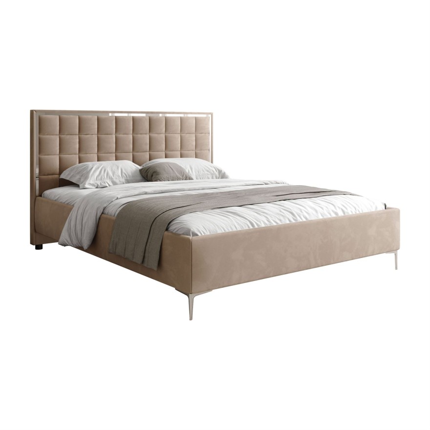 Polsterbett ISADORA SILVER mit Bettkasten