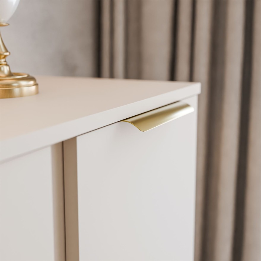 Kommode LINA KASCHMIR 1D4S mit LED-Beleuchtung auf Sockel