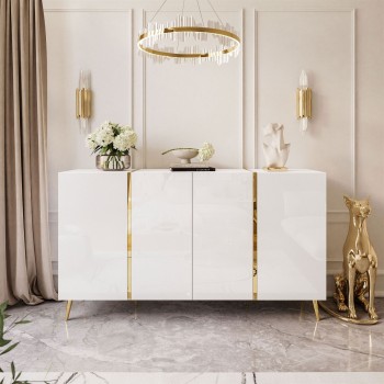 Kommode auf goldenen Beinen ONYX 4D 158 cm