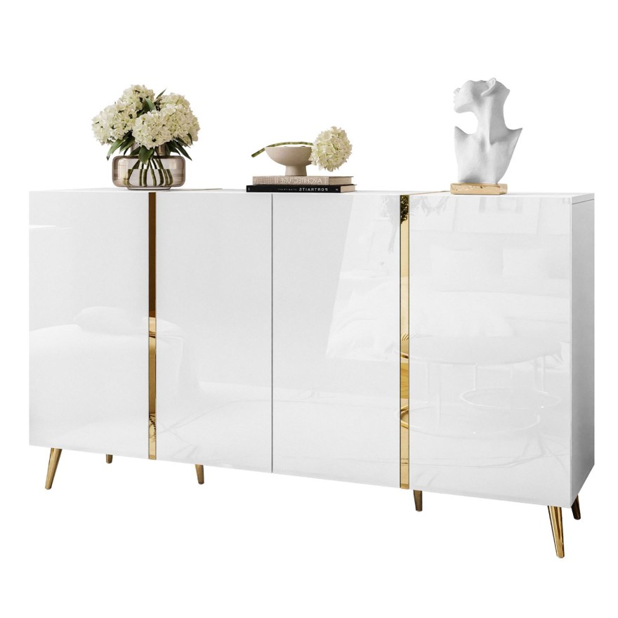 Kommode auf goldenen Beinen ONYX 4D 158 cm