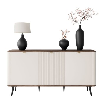 Kommode für das Schlafzimmer AUTUMN 3D mit geriffelter Front