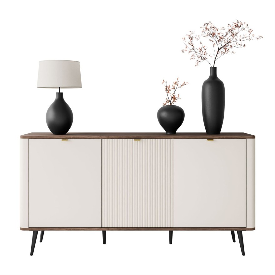 Kommode für das Schlafzimmer AUTUMN 3D mit geriffelter Front