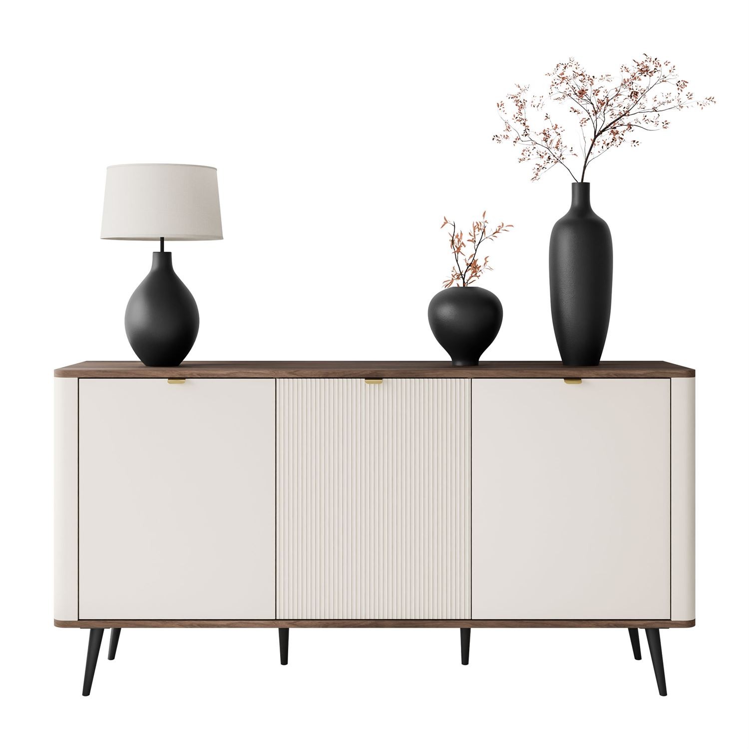 Kommode für das Schlafzimmer AUTUMN 3D mit geriffelter Front