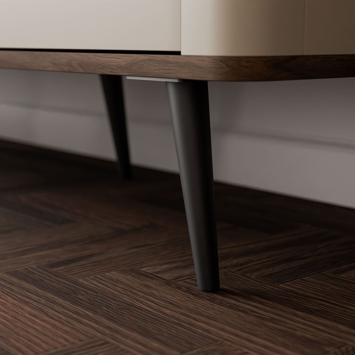 Kommode auf Füßen AUTUMN 2D1W mit Glasfront