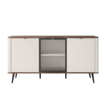 Kommode auf Füßen AUTUMN 2D1W mit Glasfront