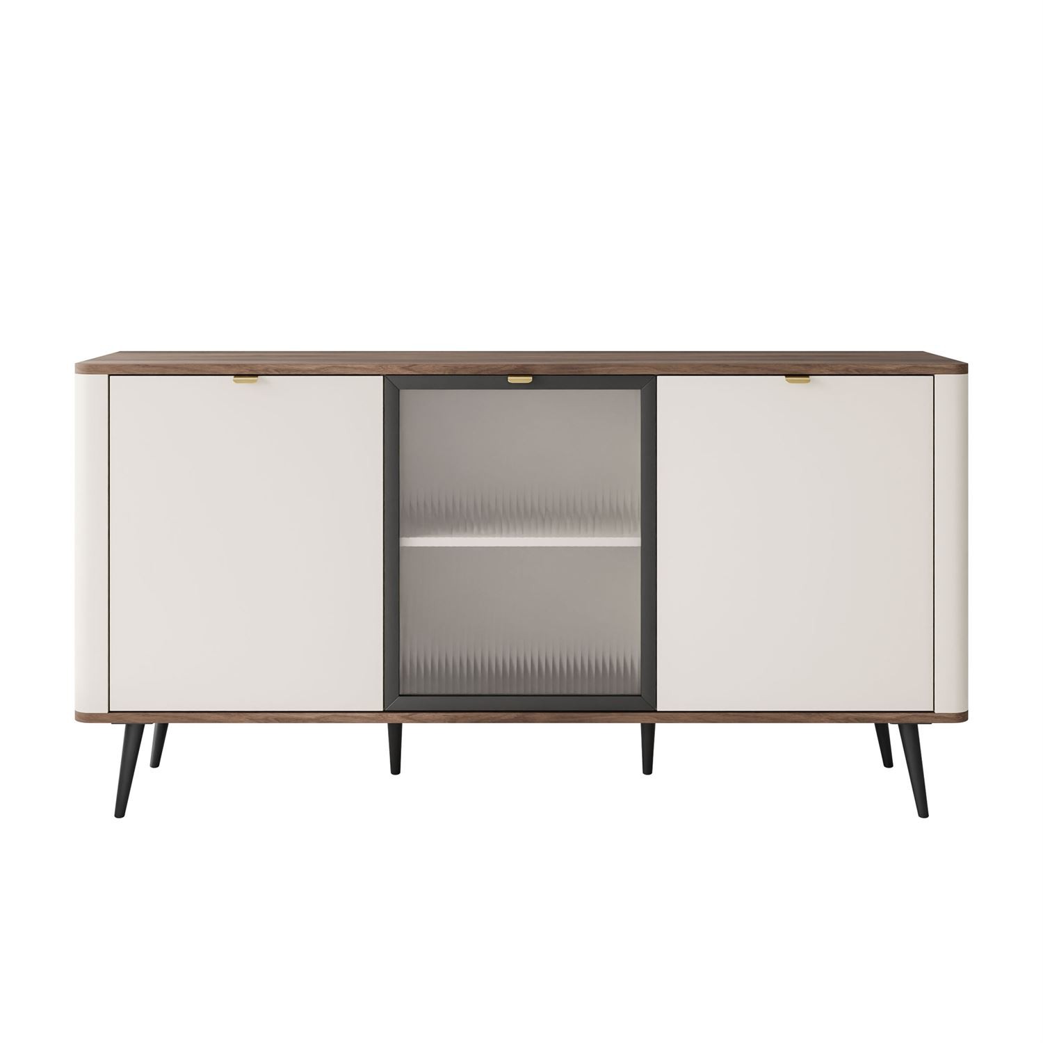 Kommode auf Füßen AUTUMN 2D1W mit Glasfront