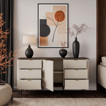 Kommode für den Flur AUTUMN 1D6S mit sechs Schubladen