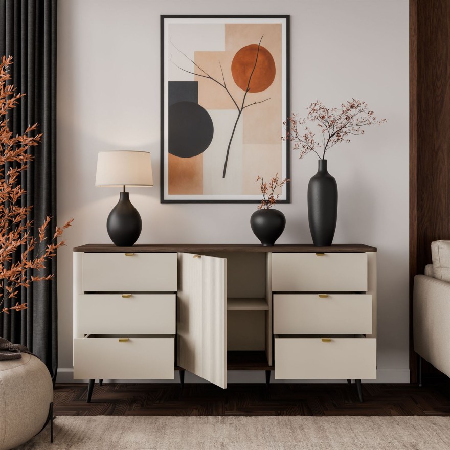 Kommode für den Flur AUTUMN 1D6S mit sechs Schubladen