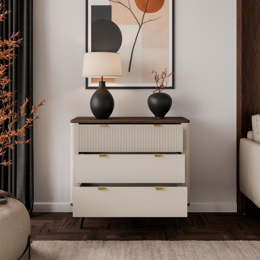 Kommode für das Wohnzimmer AUTUMN 3S auf hohen Beinen