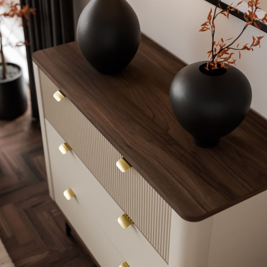 Kommode für das Wohnzimmer AUTUMN 3S auf hohen Beinen