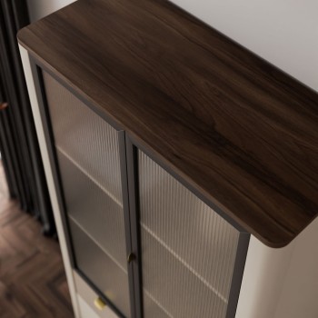 Breite Vitrine AUTUMN 2D2W1S mit Schublade