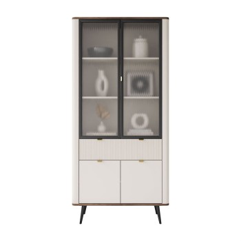 Breite Vitrine AUTUMN 2D2W1S mit Schublade