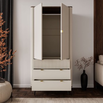 Zweitüriger Kleiderschrank AUTUMN 2D3S mit Schubladen