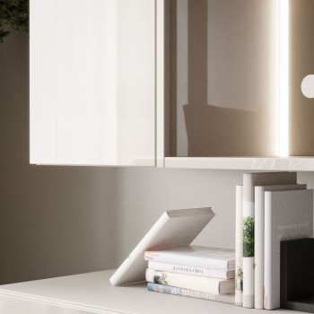 Hängende Wohnwand CARMEN mit LED-Beleuchtung