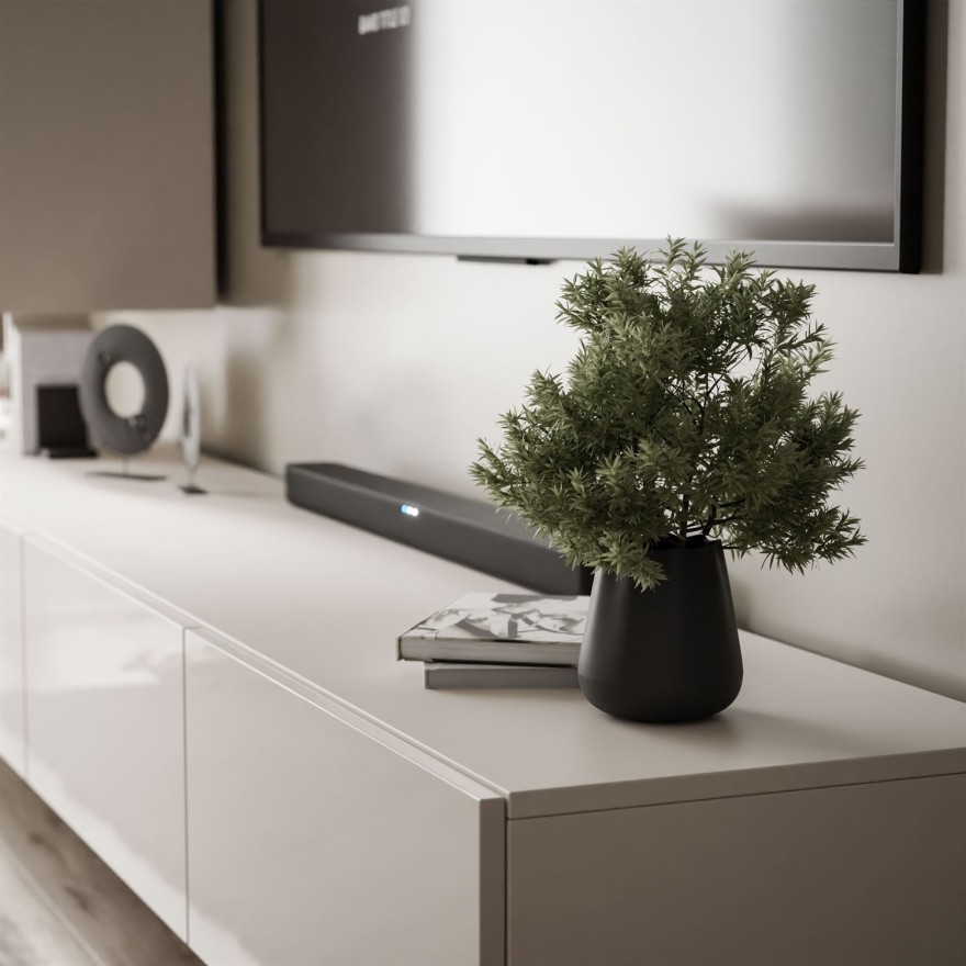 Hängende Wohnwand CARMEN mit LED-Beleuchtung