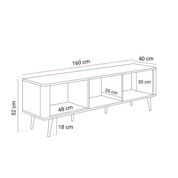 TV-Schrank AUTUMN 3D auf hohen Beinen