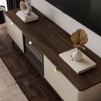 TV-Schrank AUTUMN 2D1W auf hohen Beinen