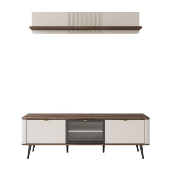 TV-Schrank AUTUMN 2D1W auf hohen Beinen