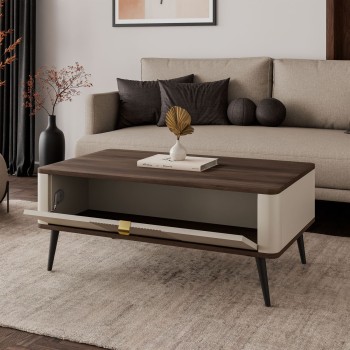 Couchtisch AUTUMN mit verschließbarem Fach unter der Tischplatte