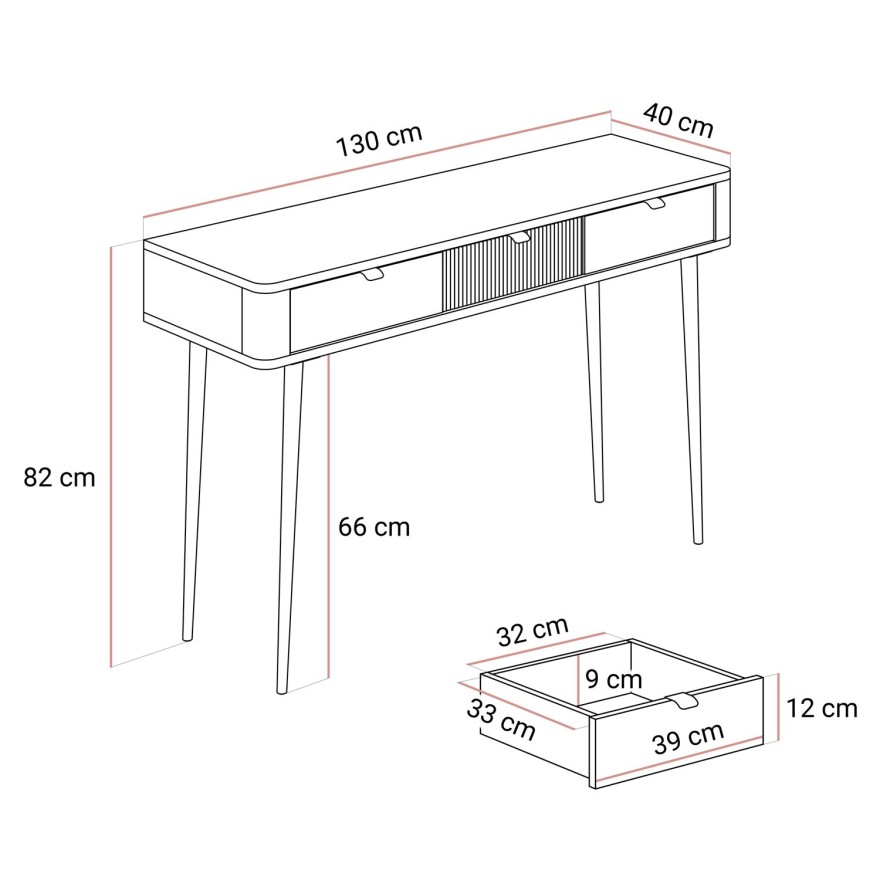 Konsole AUTUMN mit Schubladen