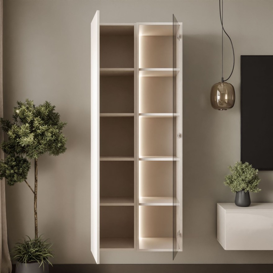 Hängende Vitrine CARMEN mit LED-Beleuchtung