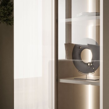 Hängende Vitrine CARMEN mit LED-Beleuchtung