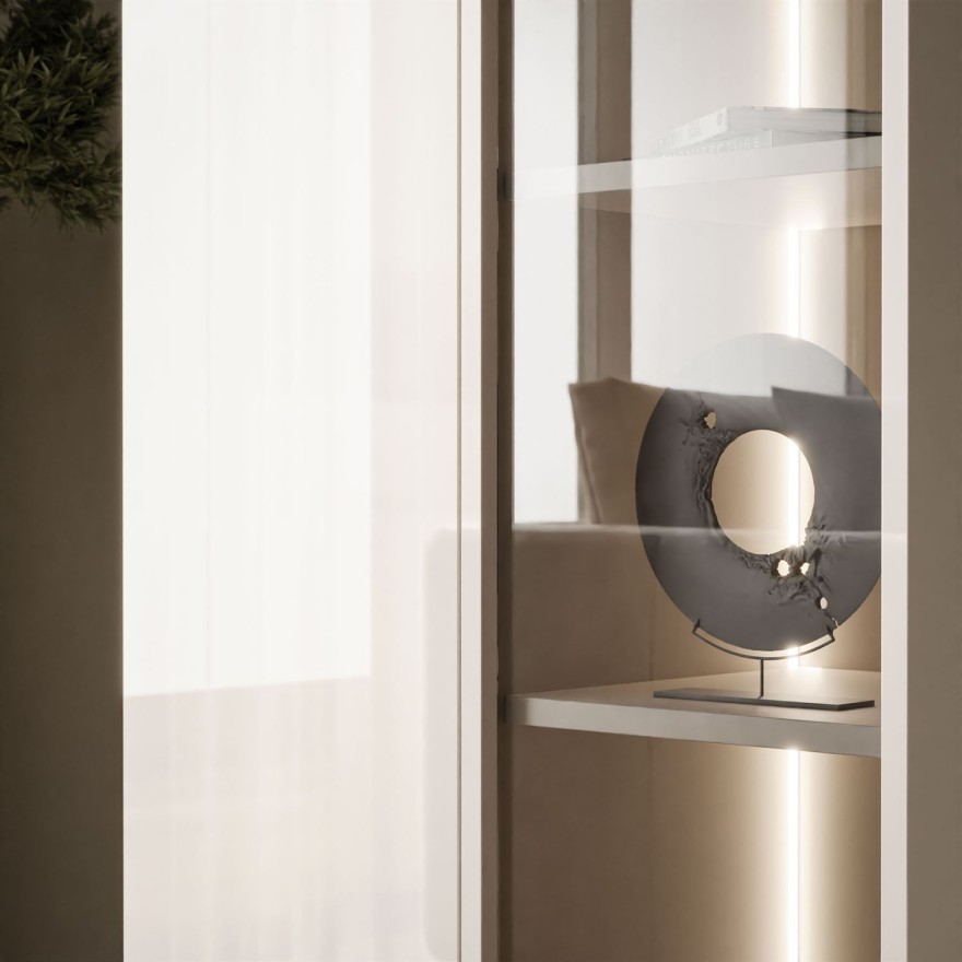 Hängende Vitrine CARMEN mit LED-Beleuchtung