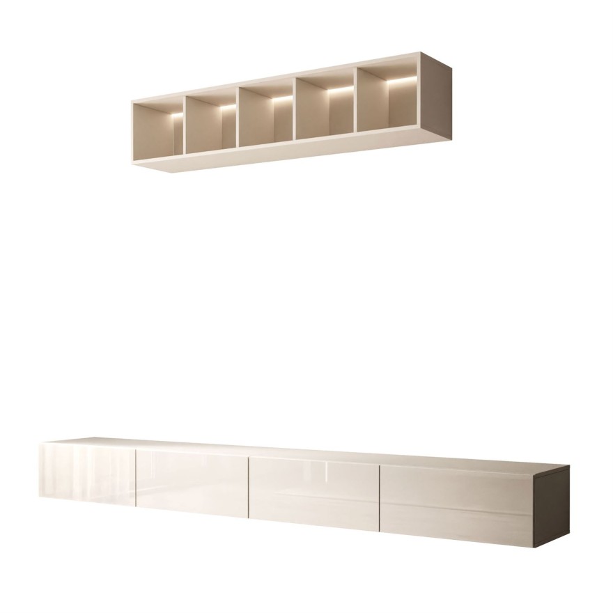 Hängende Wohnwand CARMEN III mit offenem Regal