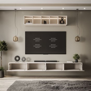 Hängende Wohnwand CARMEN III mit offenem Regal