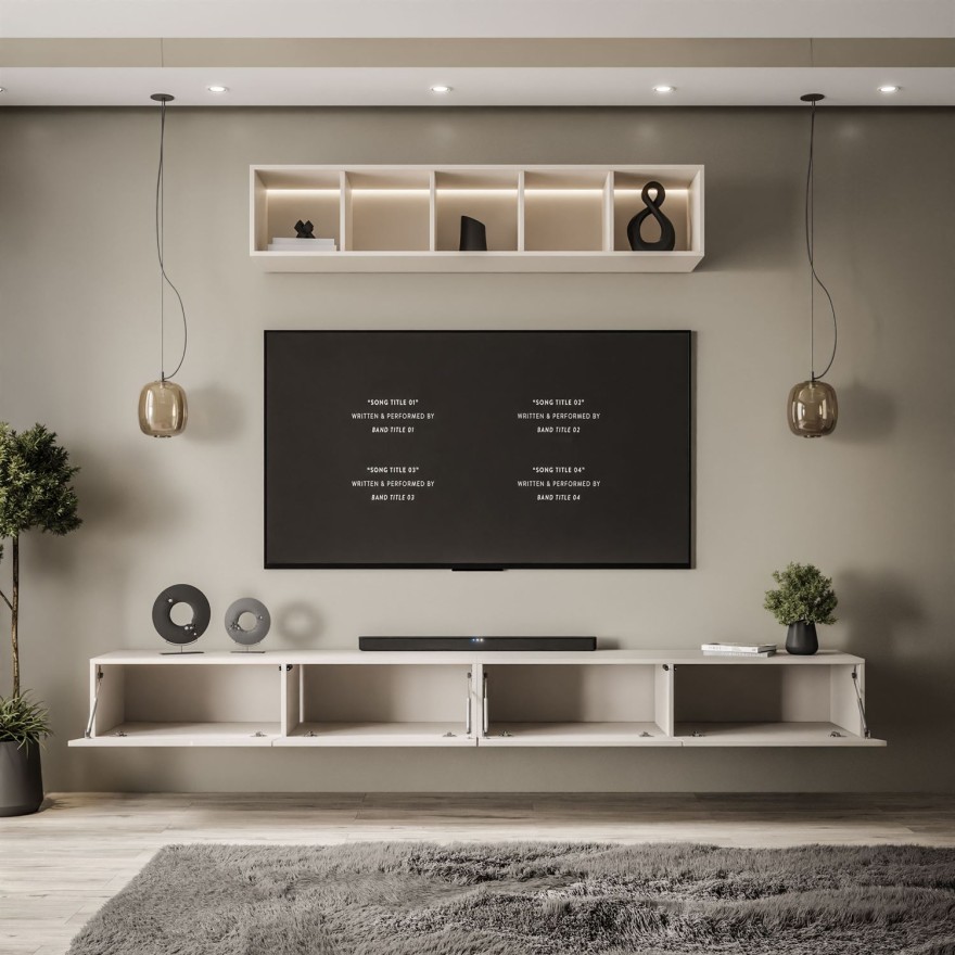 Hängende Wohnwand CARMEN III mit offenem Regal