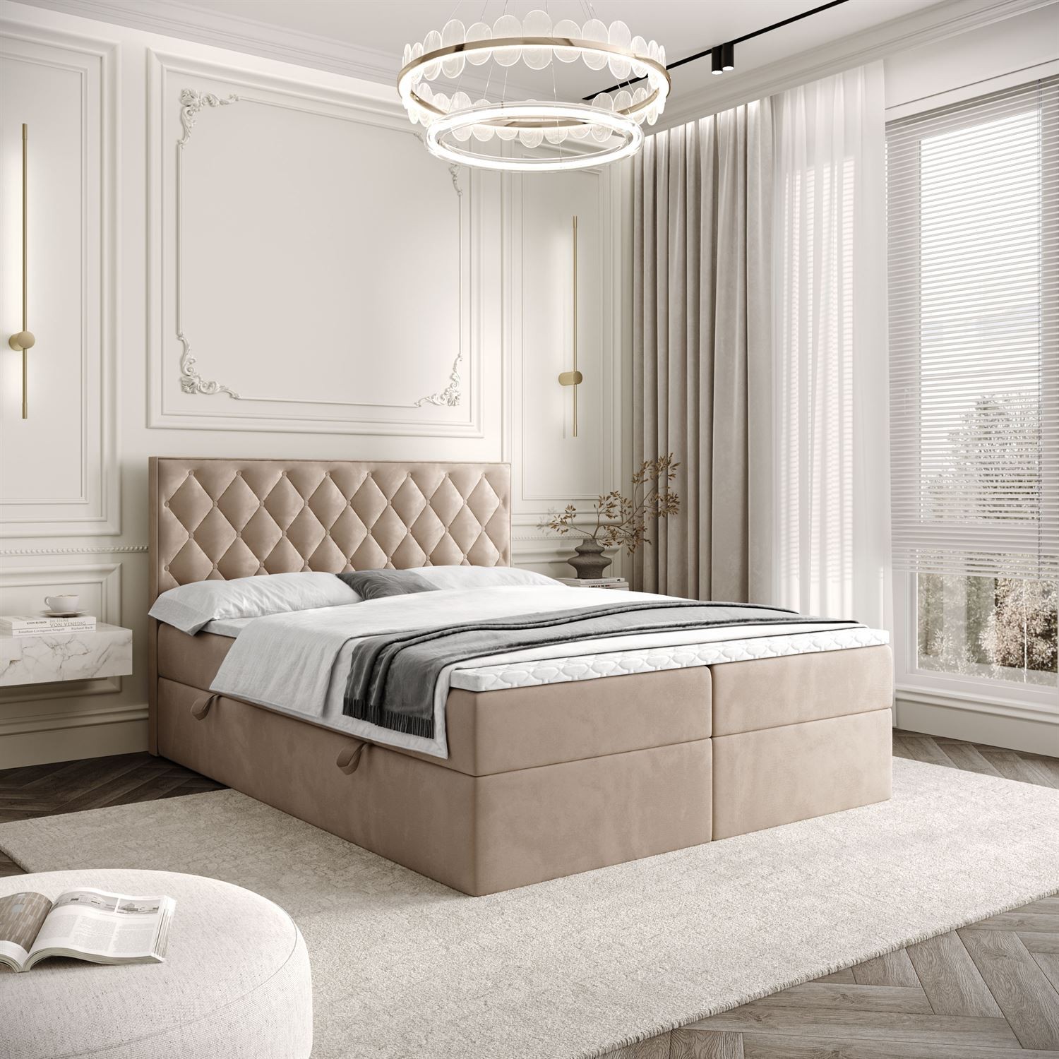 Kontinentalbett INEZ mit Bettkasten