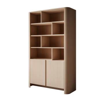 Zweitüriges Regal DESTINY II mit offenen Regalböden