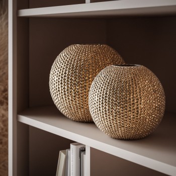 Zweitüriges Regal DESTINY Kaschmir mit offenen Regalböden