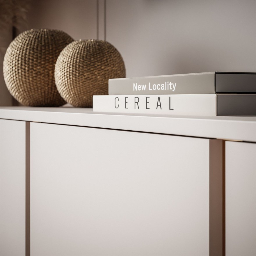 Dreitüriger TV-Schrank DESTINY Kaschmir