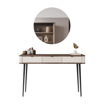 Schminktisch AUTUMN mit rundem Spiegel