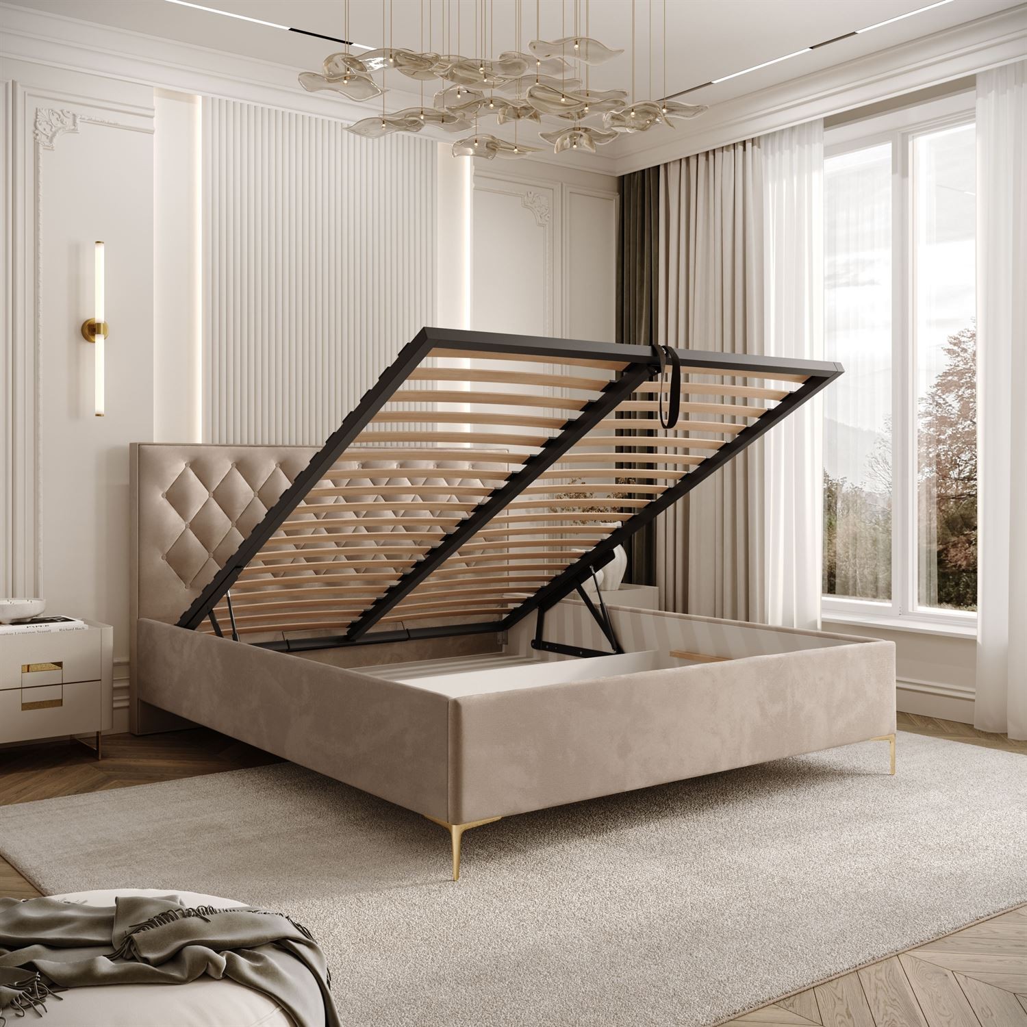 Polsterbett INEZ mit Bettkasten