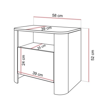 Nachttisch DESTINY KASCHMIR S-58