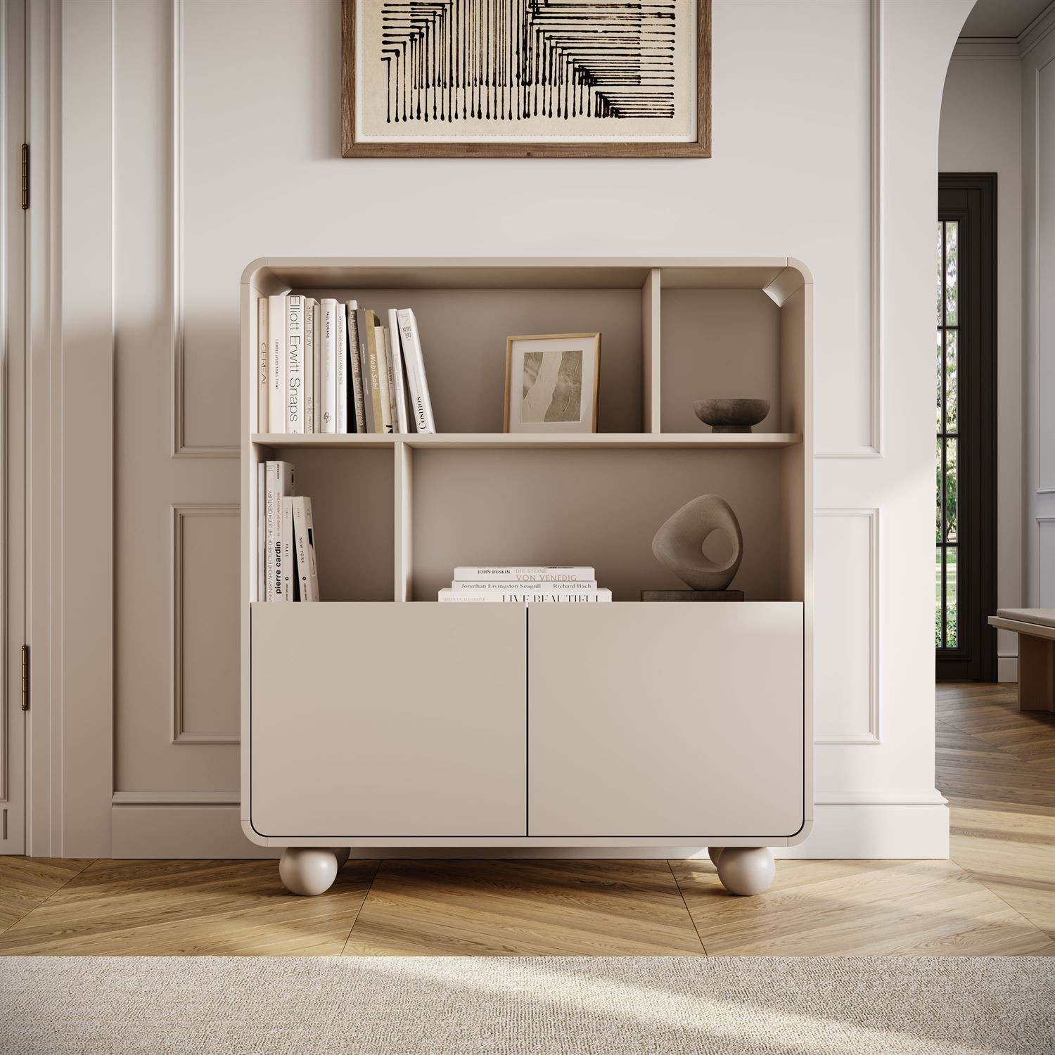 Zweitüriges Regal OLIVIO RG108 Kaschmir