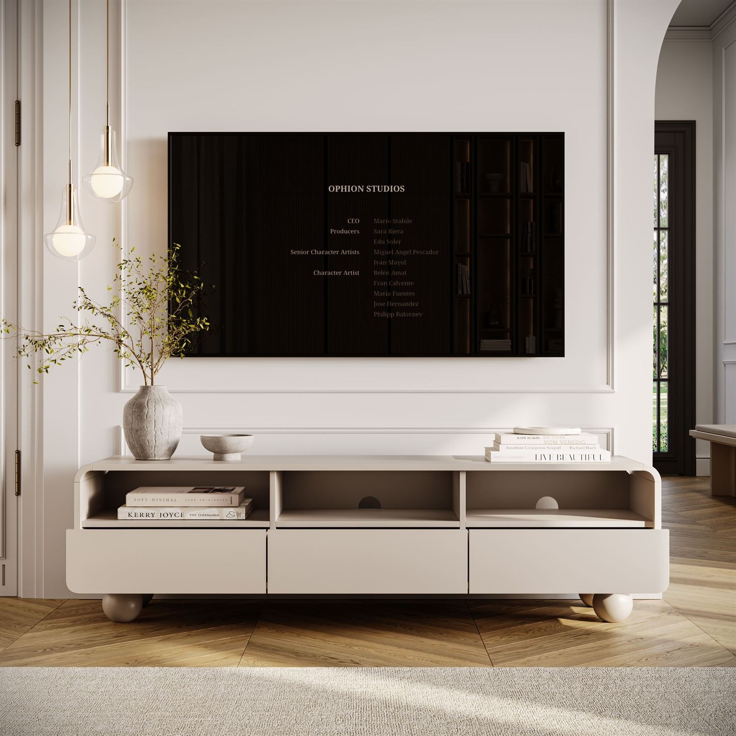 TV-Schrank OLIVIO 160 cm mit Schubladen