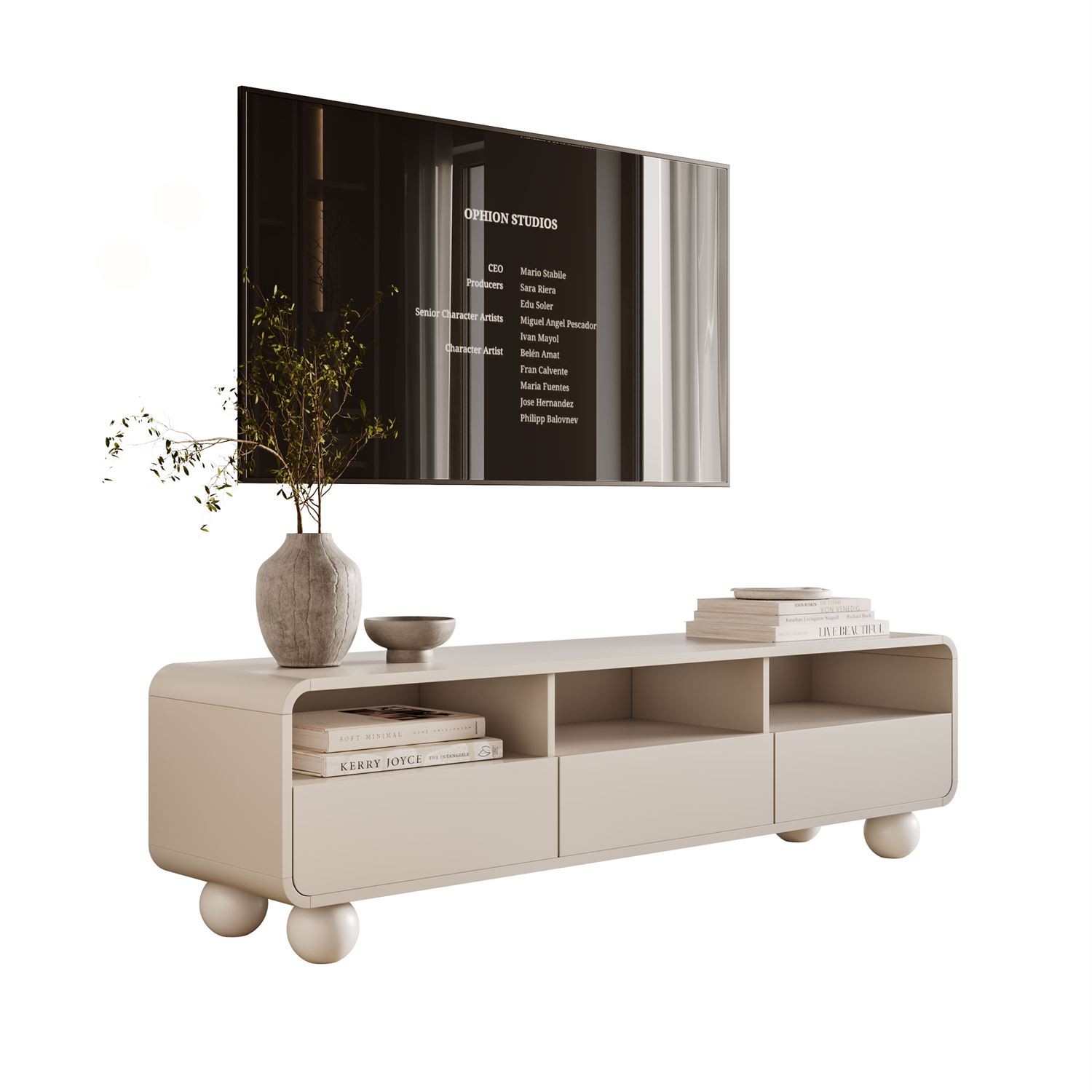 TV-Schrank OLIVIO 160 cm mit Schubladen