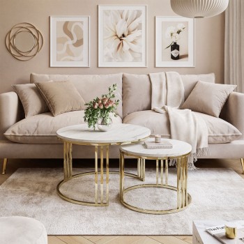 Runder Couchtisch 2in1 LORI...