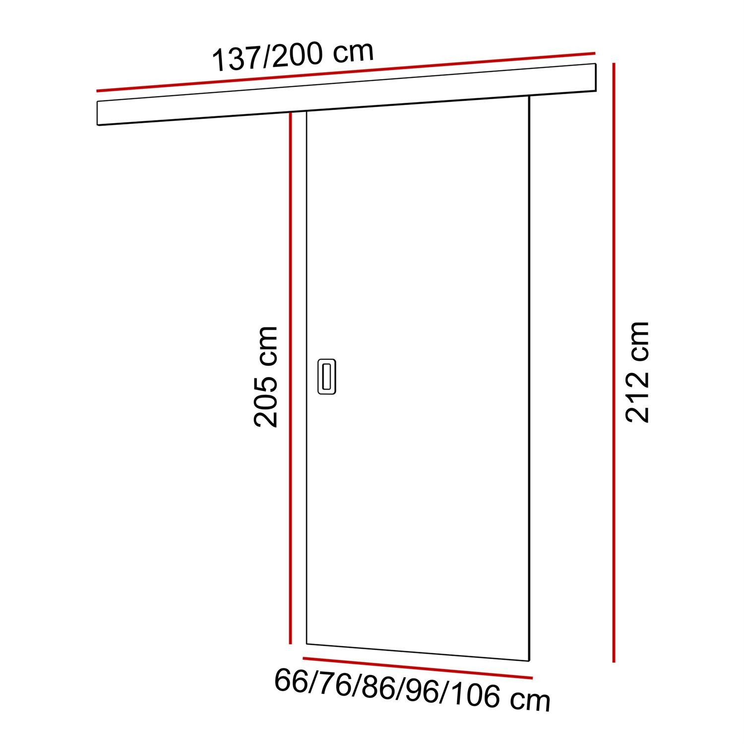 Schiebetür WAYATT mit Grif