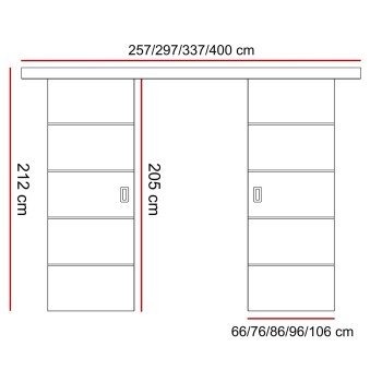 WAYATT PLUS DUO Schiebetür mit Griff