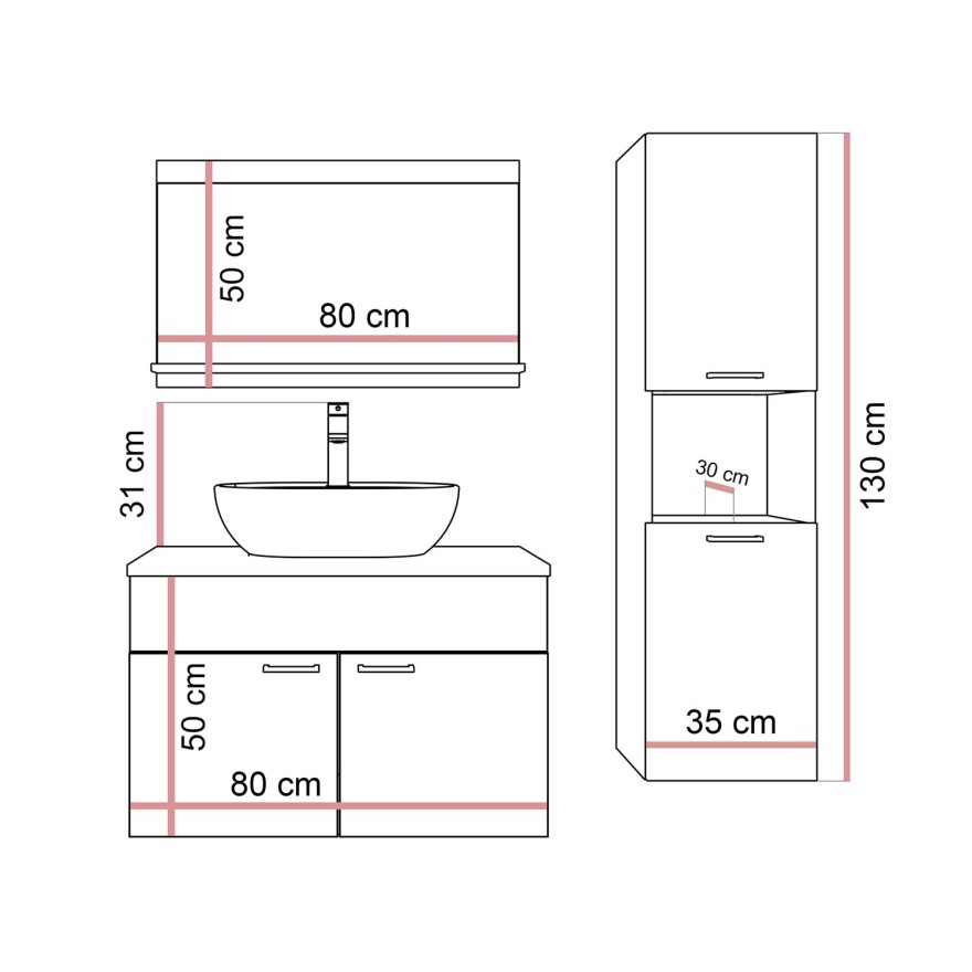 Badezimmerschrank LUMIRE