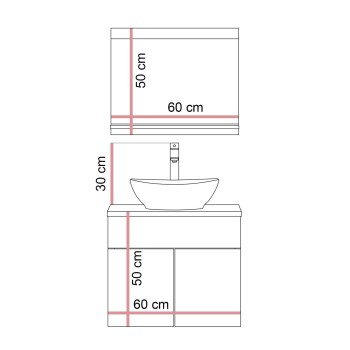Badezimmerschrank LUMIRE II LOFT